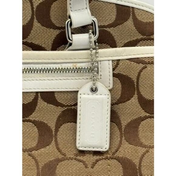 Coach Signature Canvas Handbag EUC - Picture 5 of 16